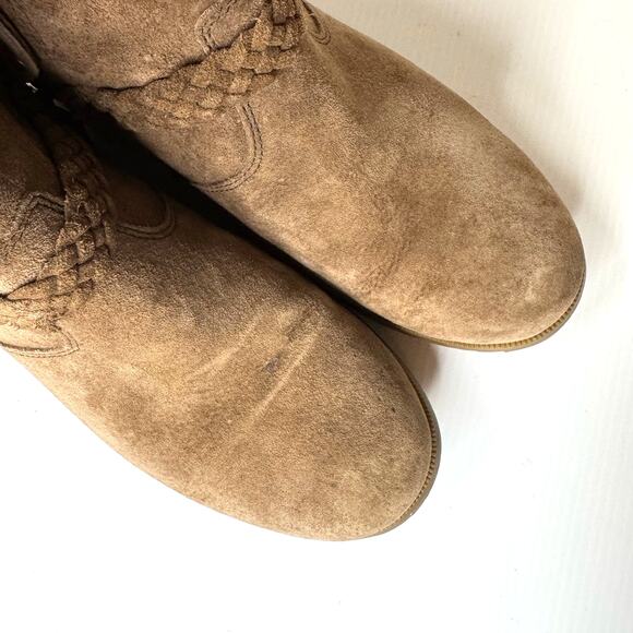 TEVA Delavina Suede Ankle Boot Women's 9 Bootie Brown Hippie Boho Biker Festival - Picture 6 of 11